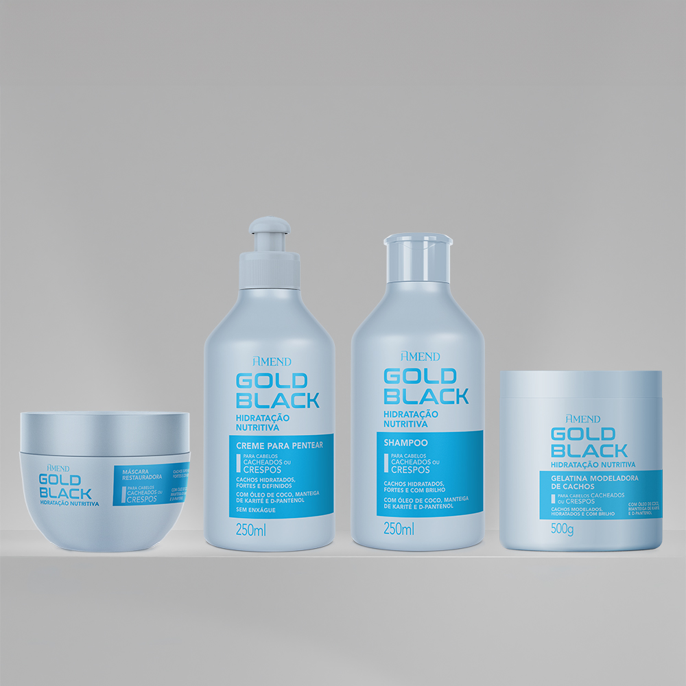 Kit Amend Gold Black Hidratação Nutritiva | 4 produtos image number 1